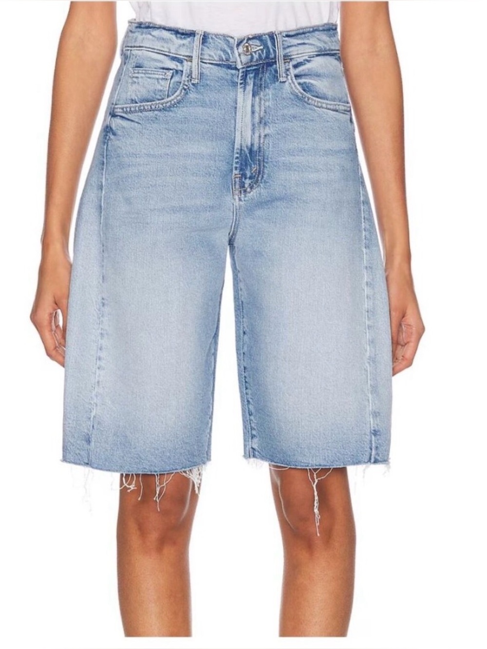 MOTHER The Half Pipe Bermuda Fray Sow Surreal Shorts Size 24